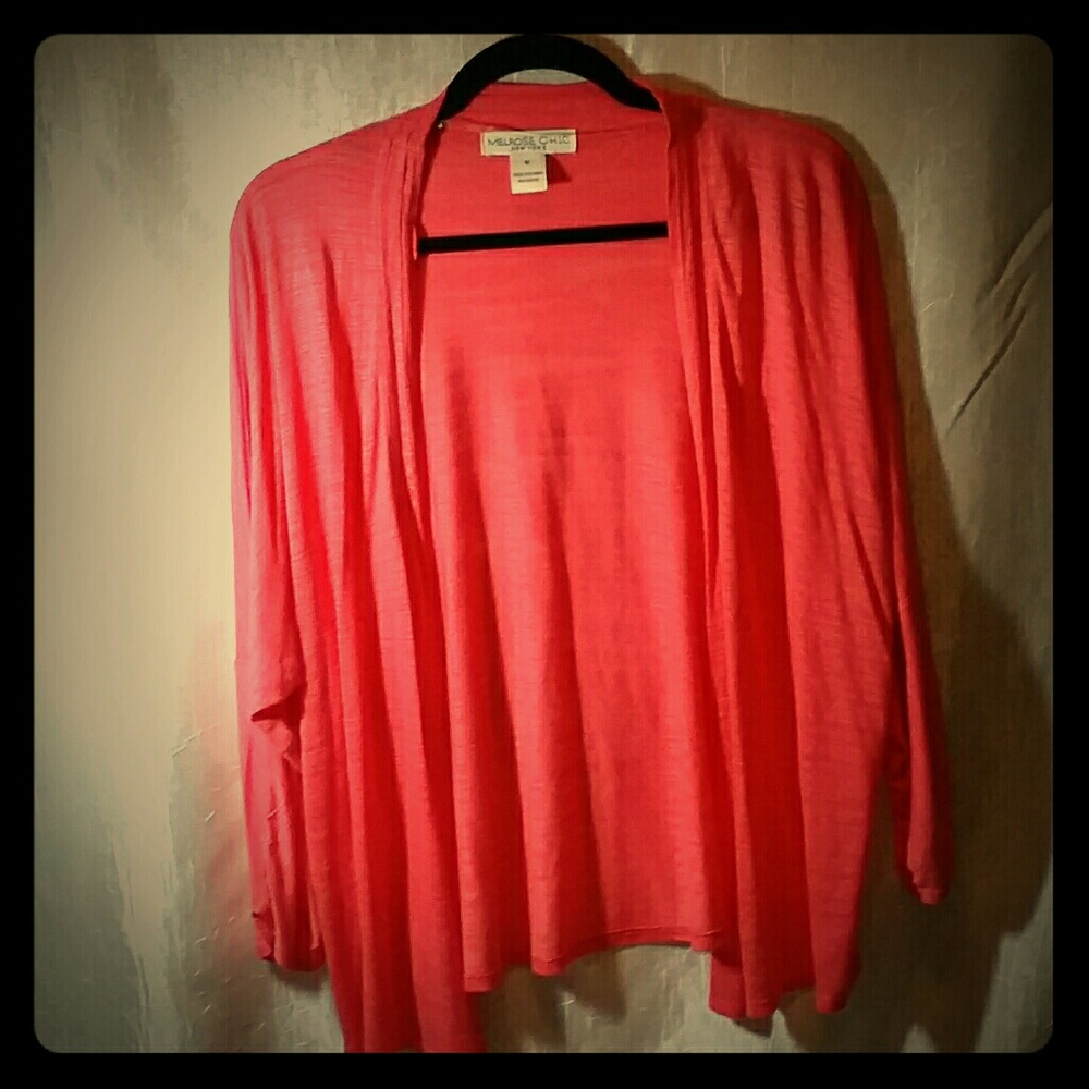 Cardigan-vibrant Coral, Melrose Chic New York